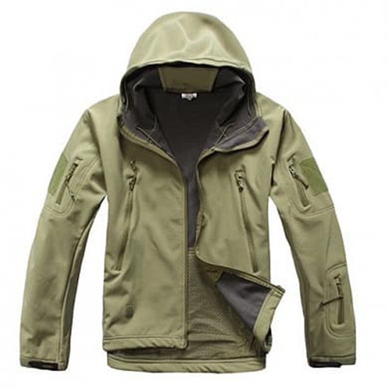 Куртка Shark Skin Soft Shell на толстом флисе, olive