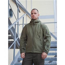 Куртка Shark Skin Soft Shell на толстом флисе, olive