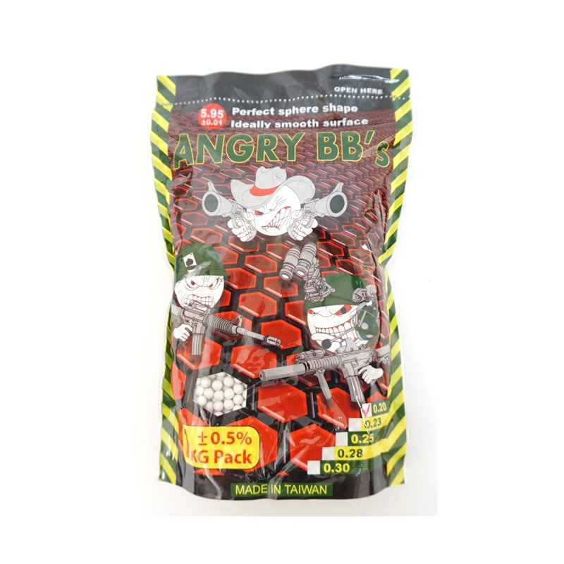 Шарики для страйкбола Angry 0,20 1кг белые