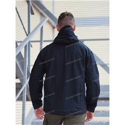 Куртка Shark Skin Soft Shell на толстом флисе, black